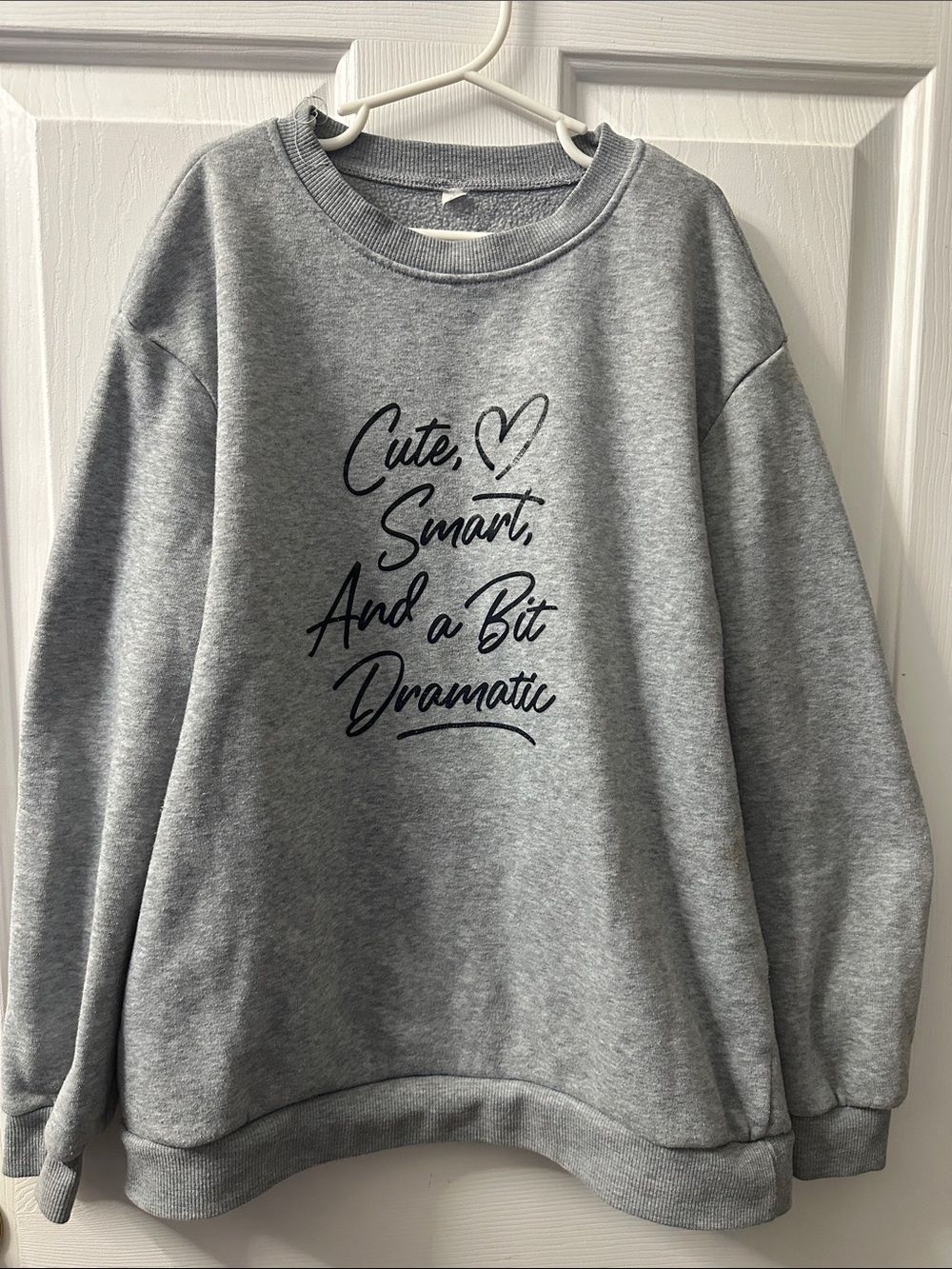 Kid’s Cute, Smart, And a Bit Dramatic Gray Graphic Sweatshirt